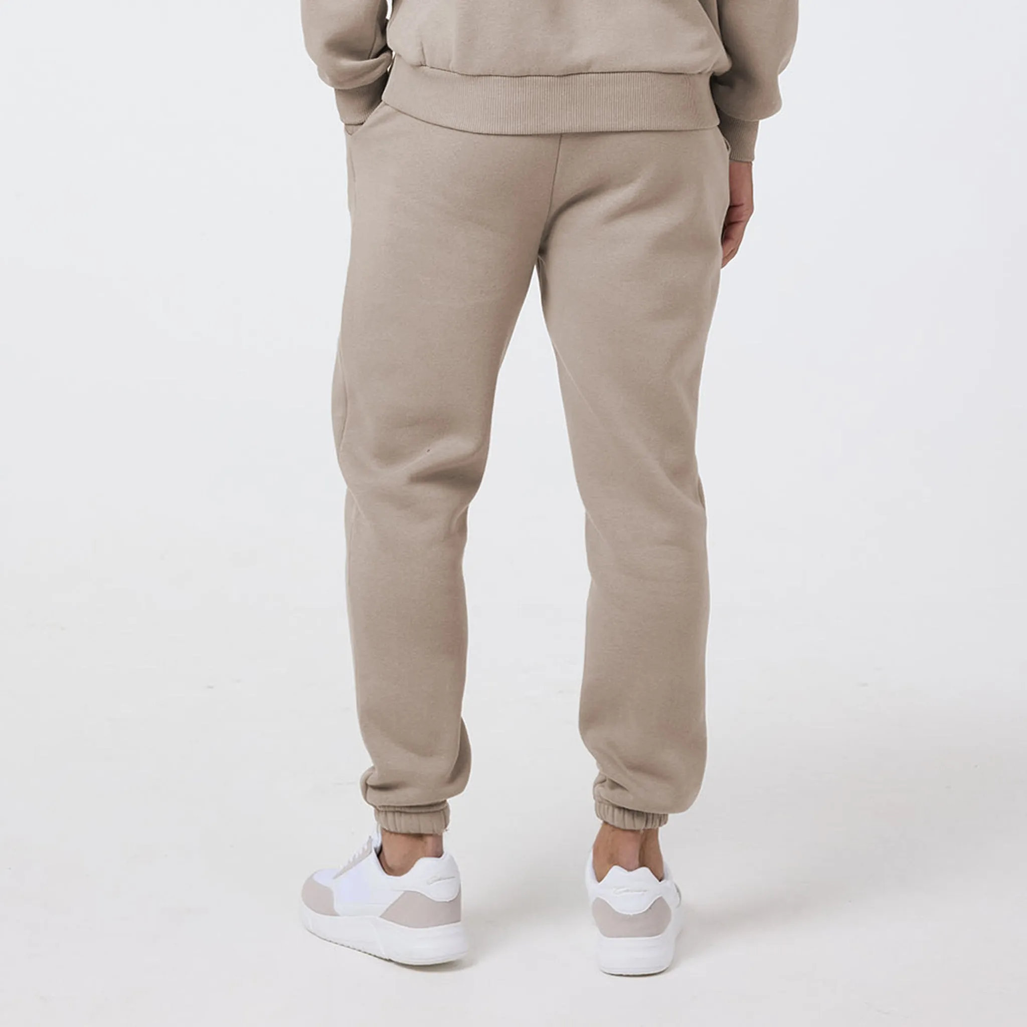 Relaxed Fit Cuffed Jogger | Stone