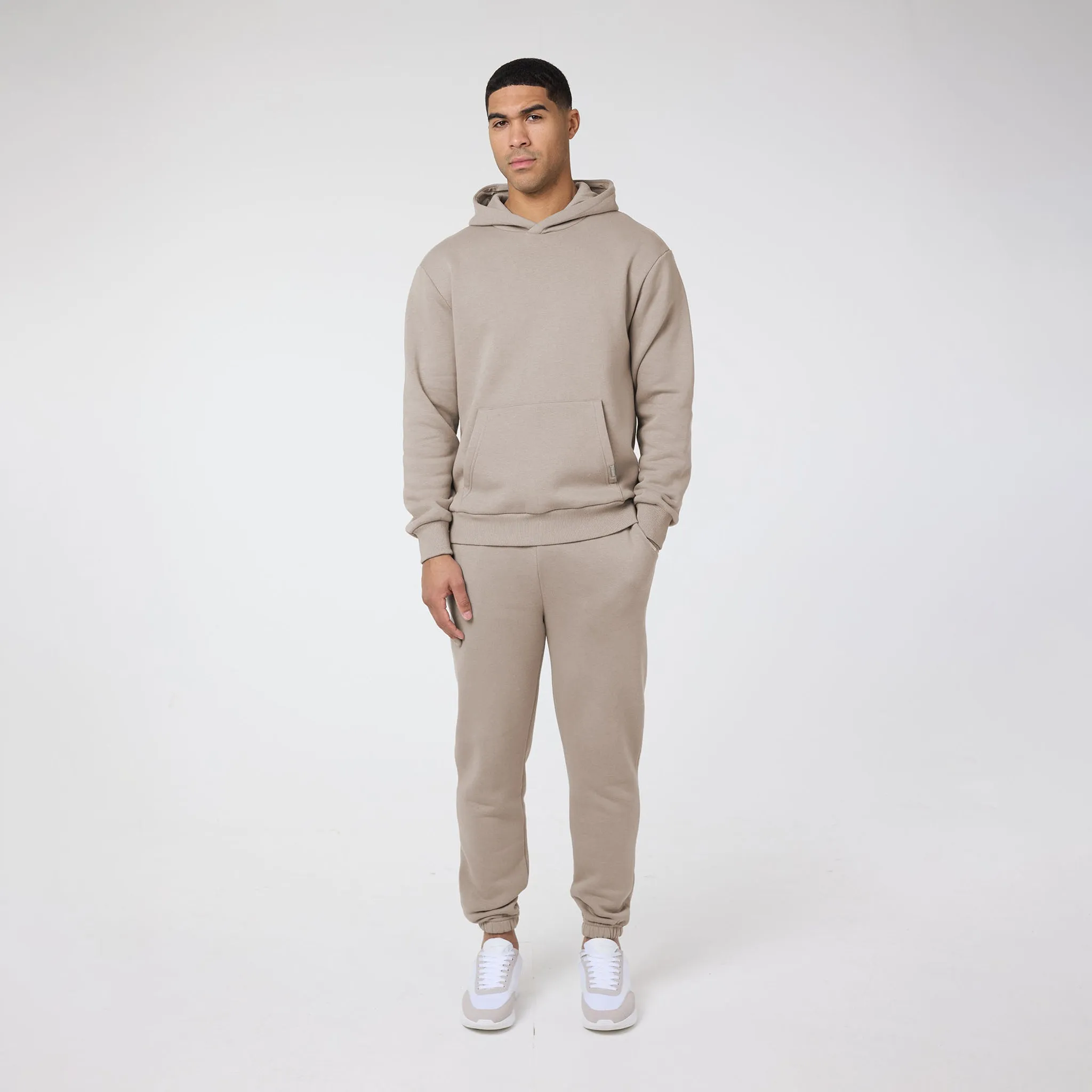 Relaxed Fit Cuffed Jogger | Stone