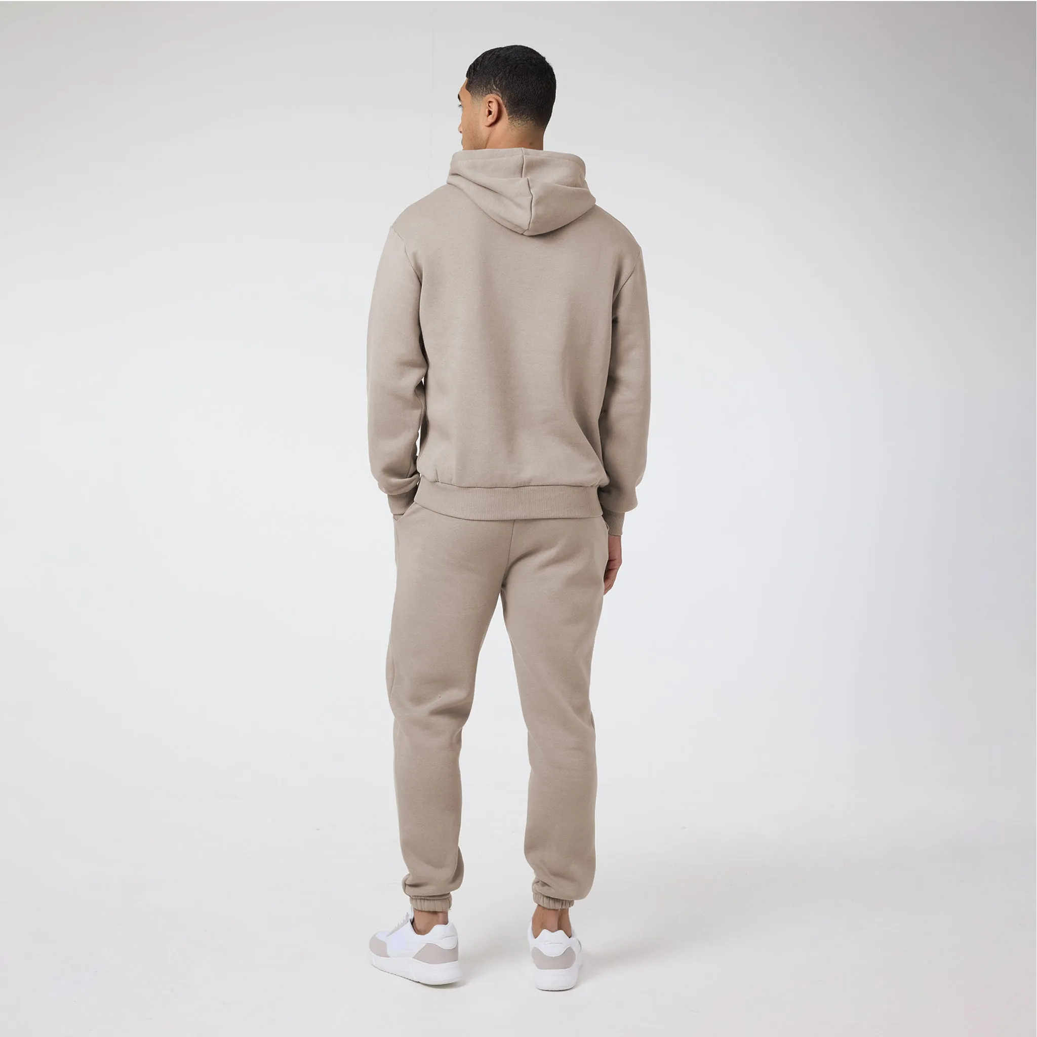 Relaxed Fit Cuffed Jogger | Stone