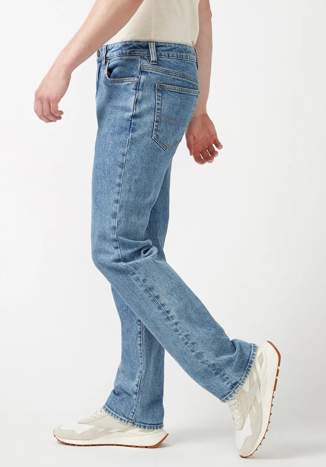 Relaxed Straight Driven Men's jeans in Bleached Blue - BM22916