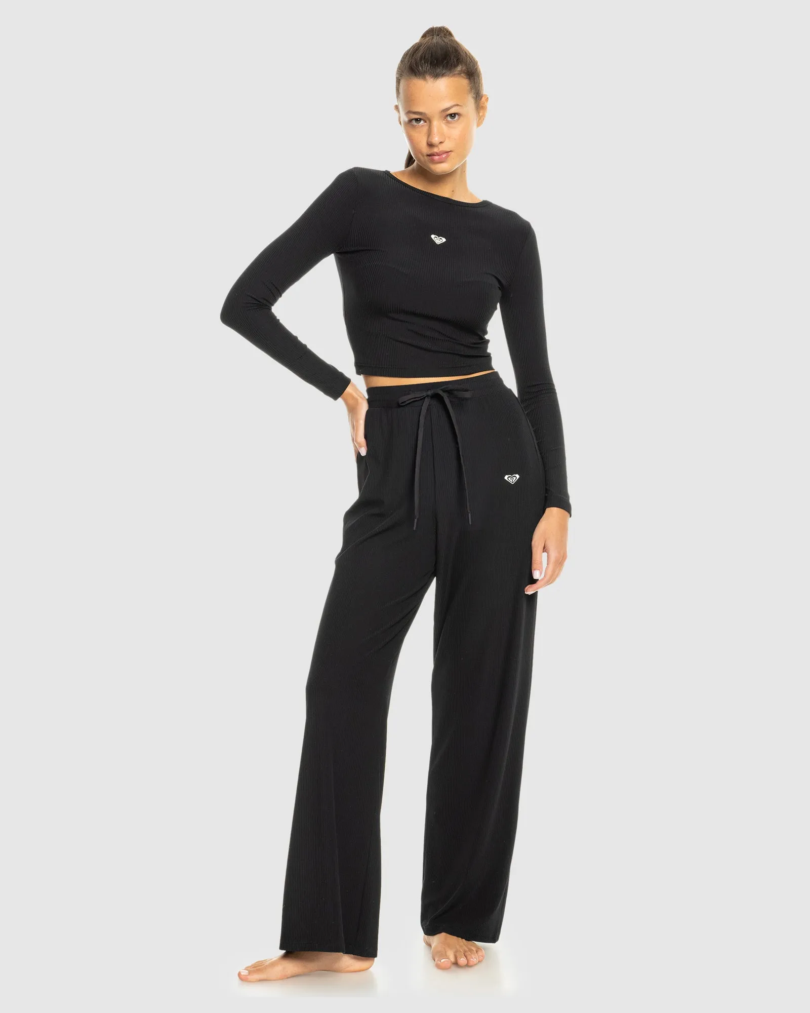 Rise & Vibe Rib Wide Leg Pants