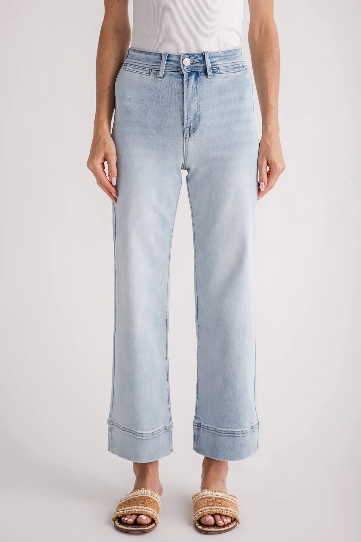 Risen Waverly Wide Hem Ankle Jeans