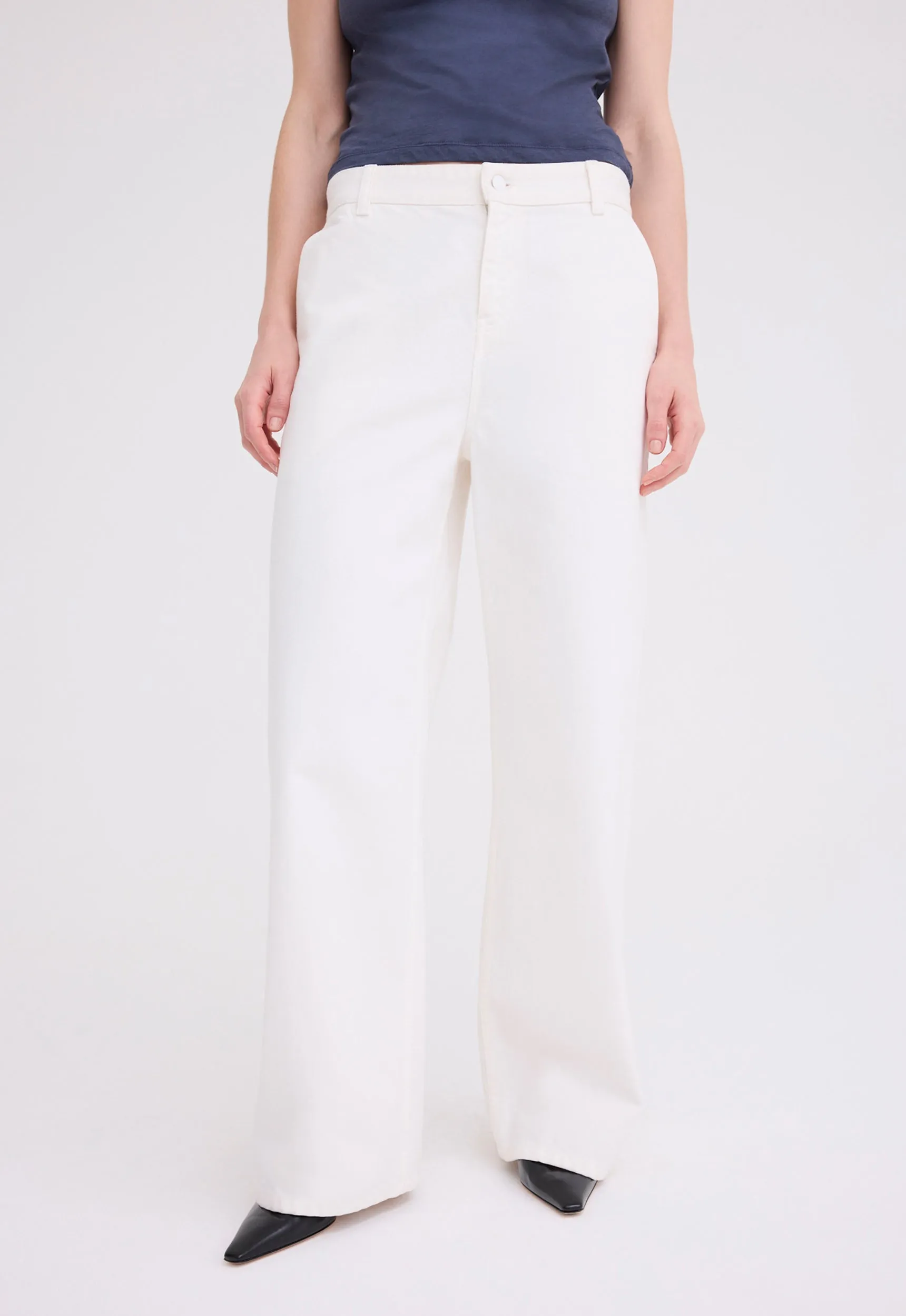 Rivet Cotton Twill Pant - Ice Cream