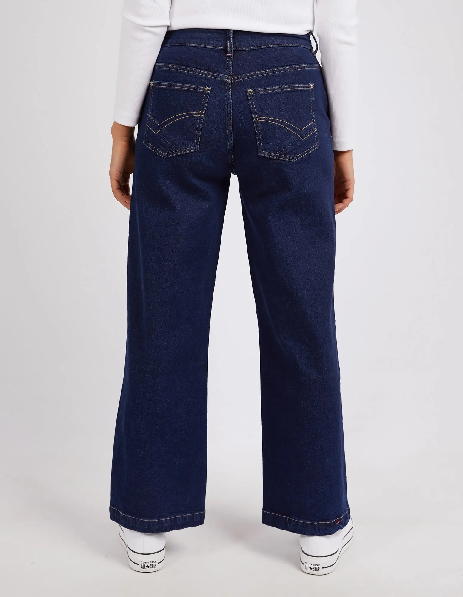 Rosie Wide Leg Jean Dark Blue Wash