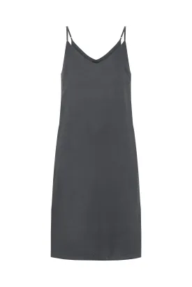 RYLEY LINEN DRESS - BLUE BLACK