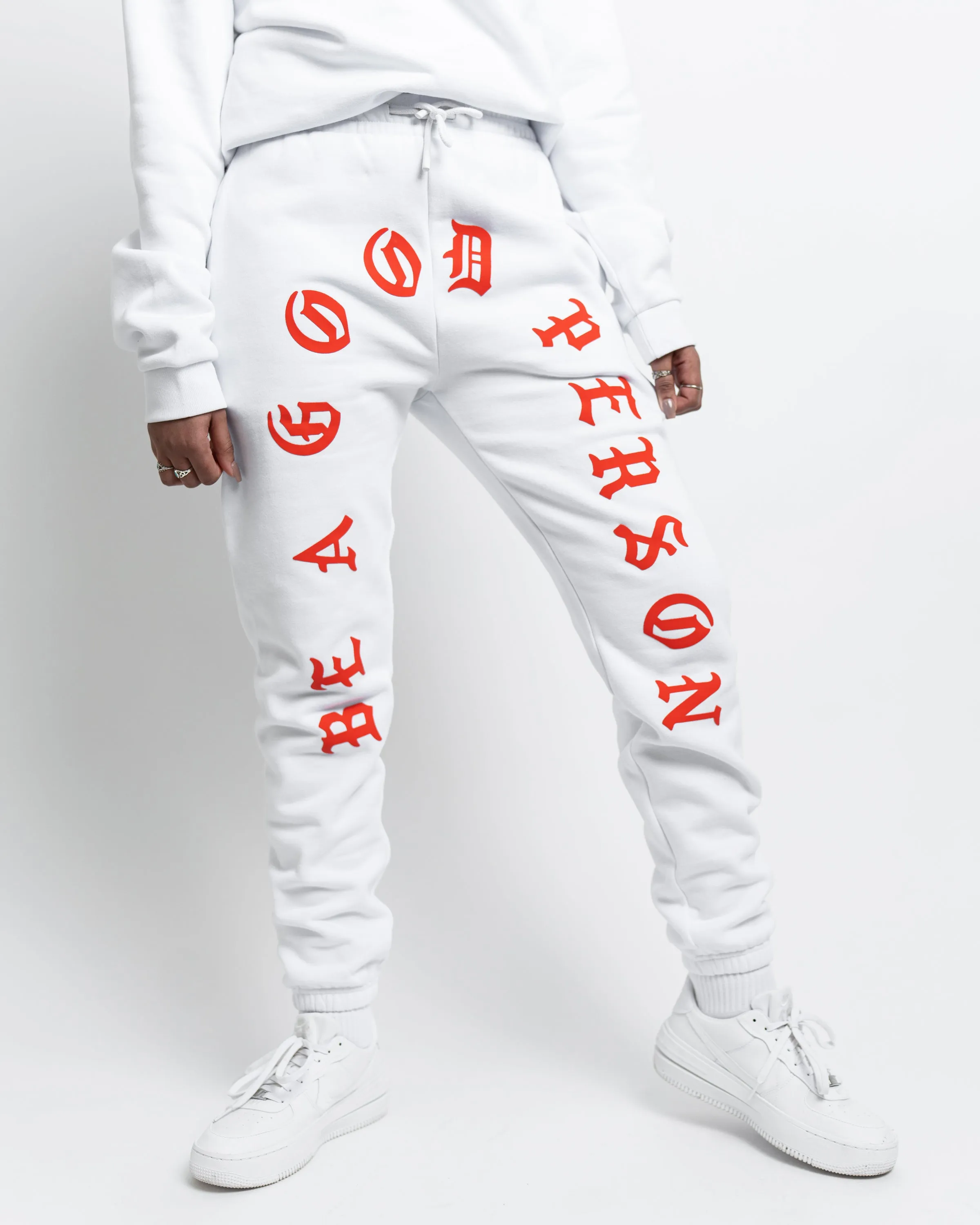 Saint Script Sweatpants - White