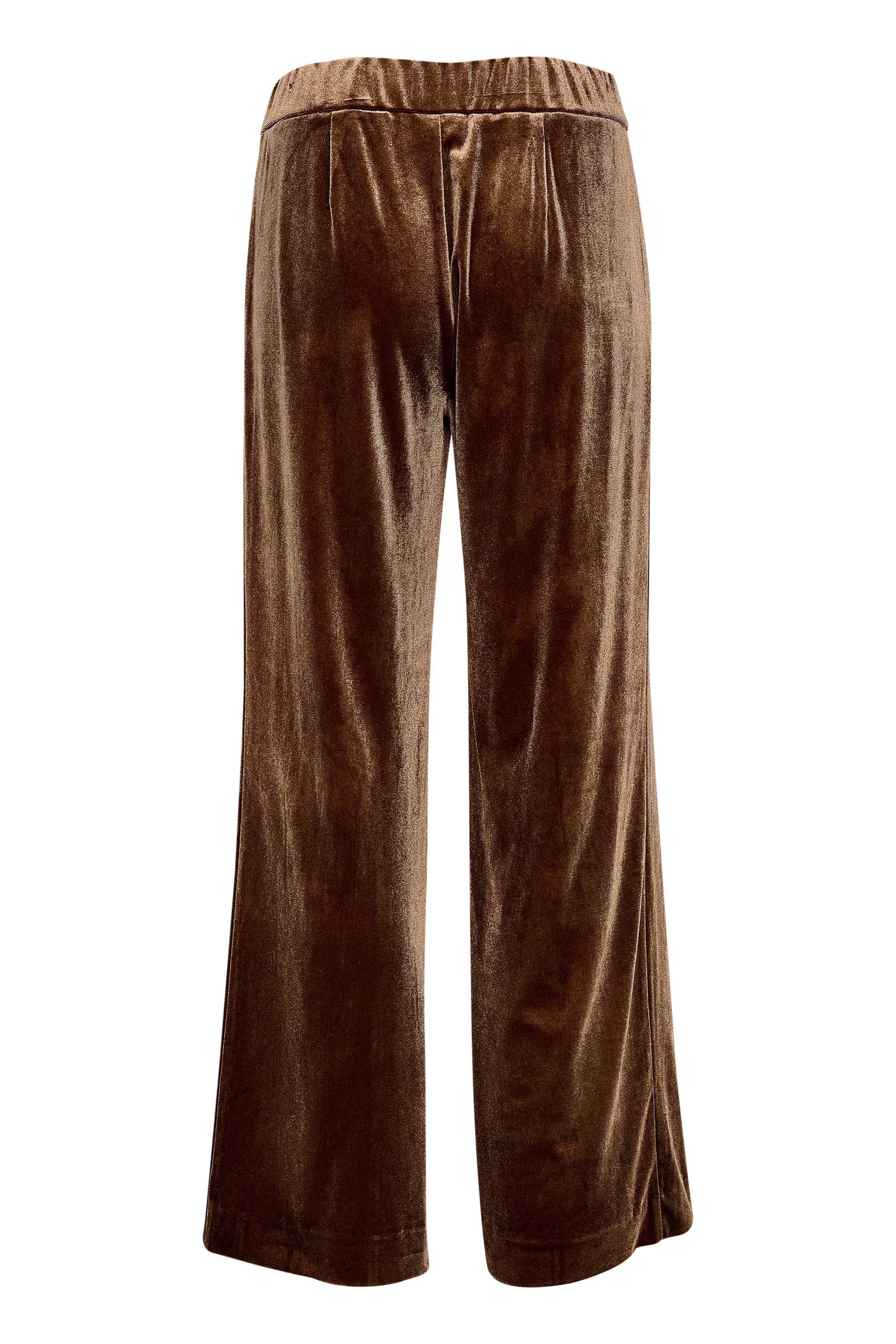 Saint Tropez Bree Velvet Trousers in Chocolate Brown