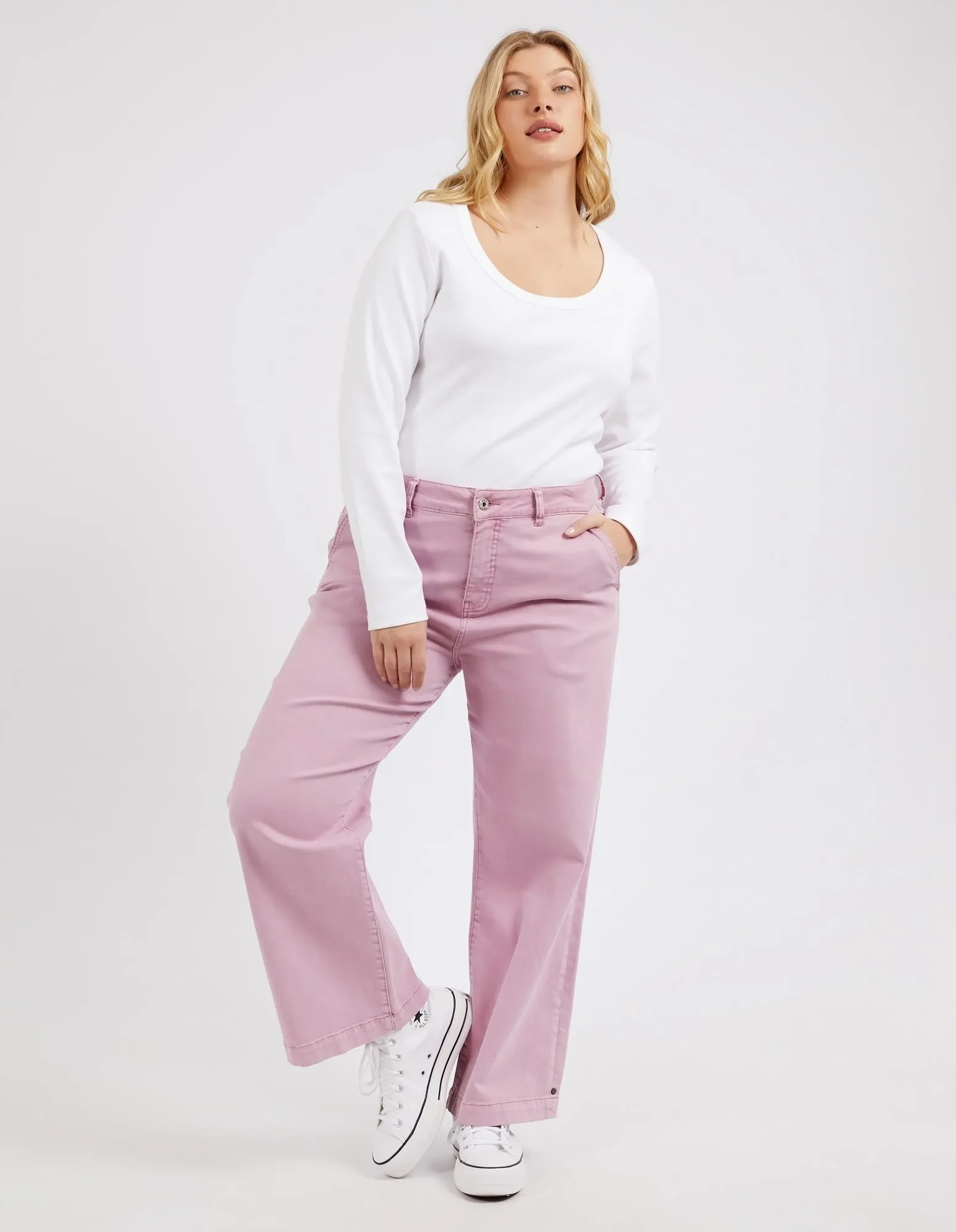 Scarlett Wide Leg Pant Peony Pink