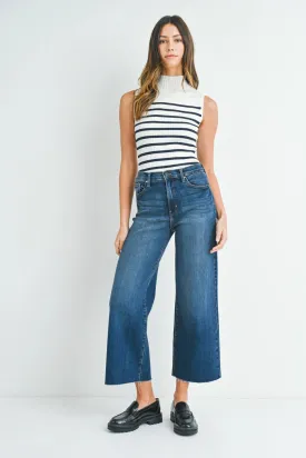 Scissor Cut Wide Leg Denim