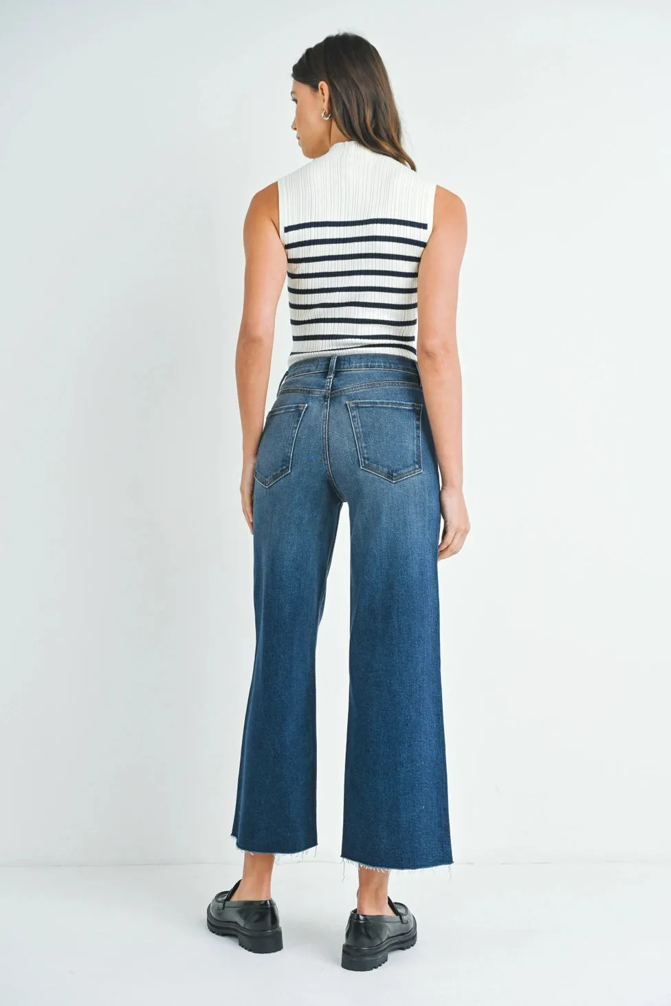 Scissor Cut Wide Leg Denim