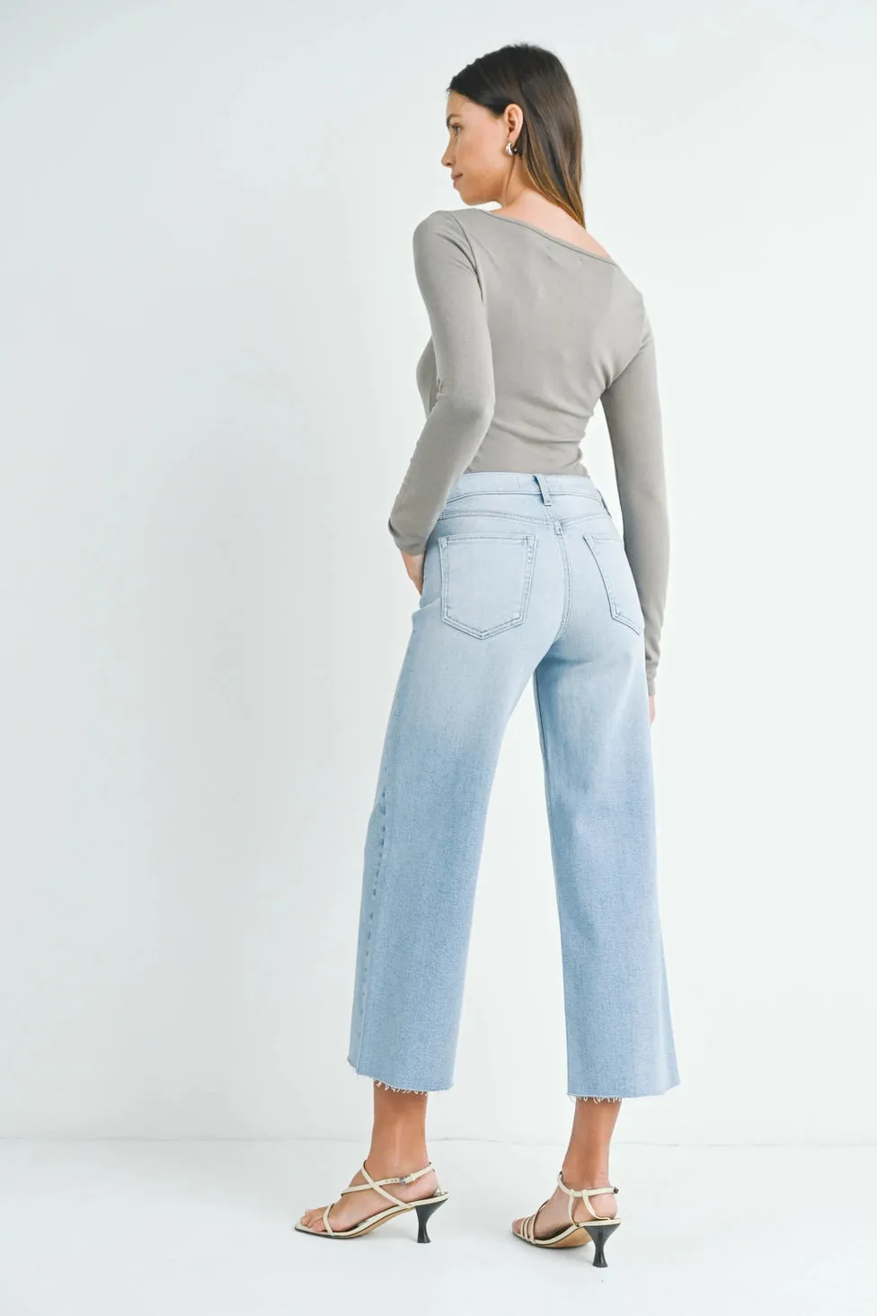 Scissor Cut Wide Leg Denim