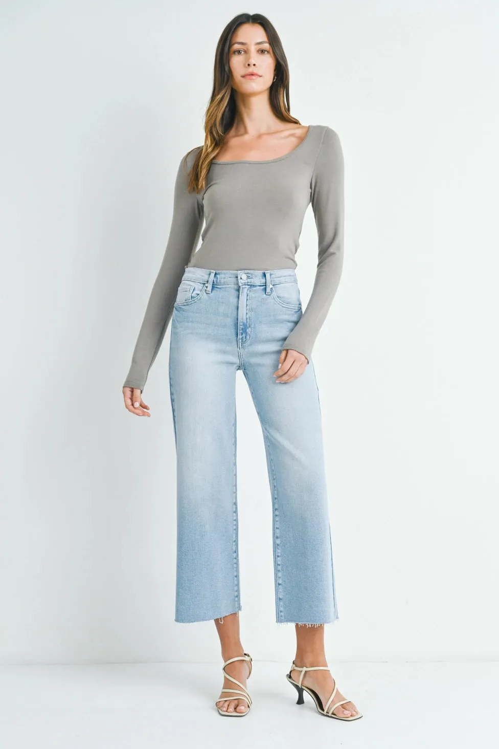 Scissor Cut Wide Leg Denim