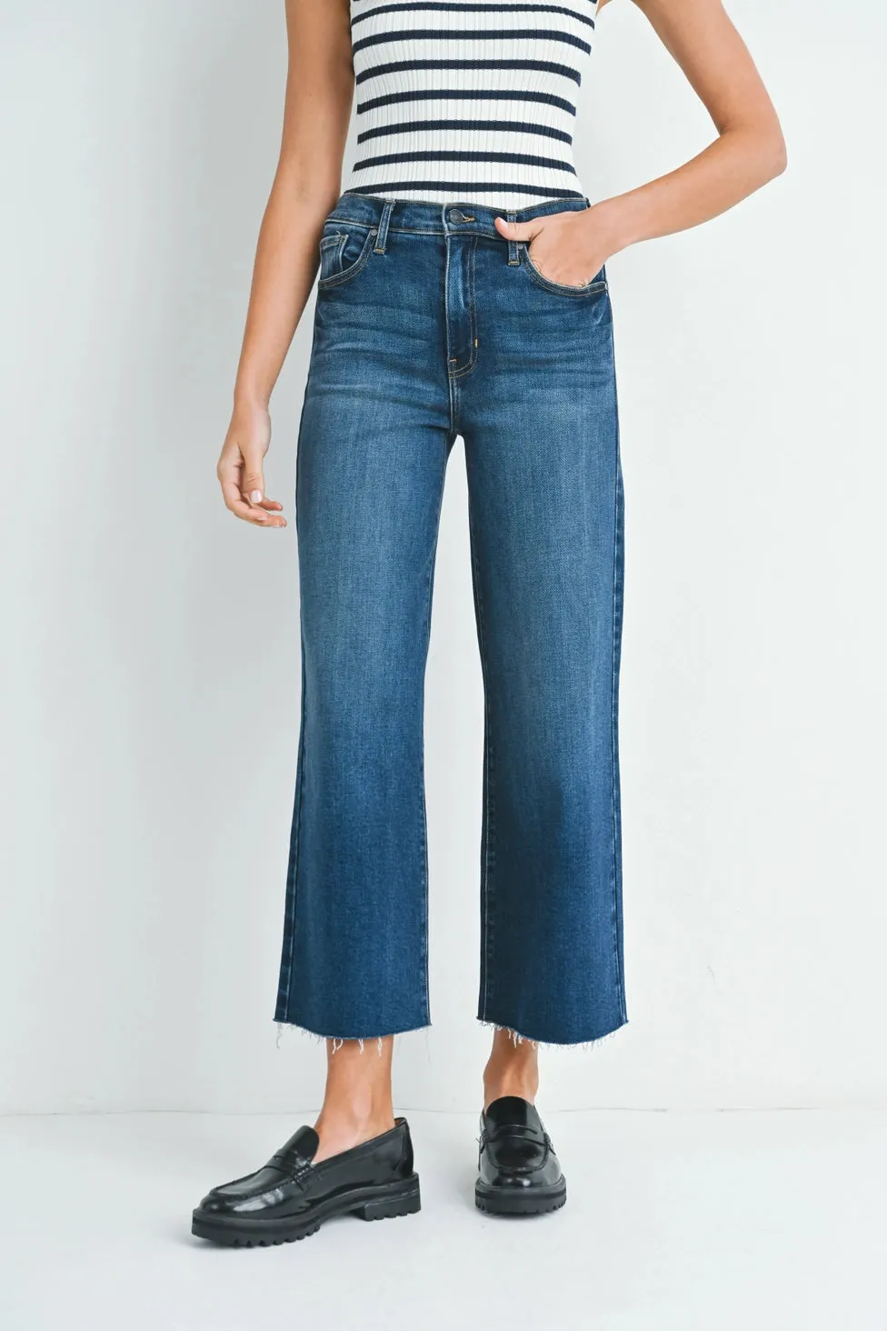 Scissor Cut Wide Leg Denim