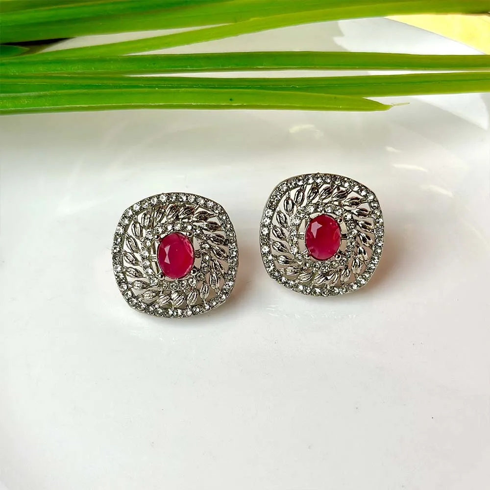 Sidra Earrings (Maroon)