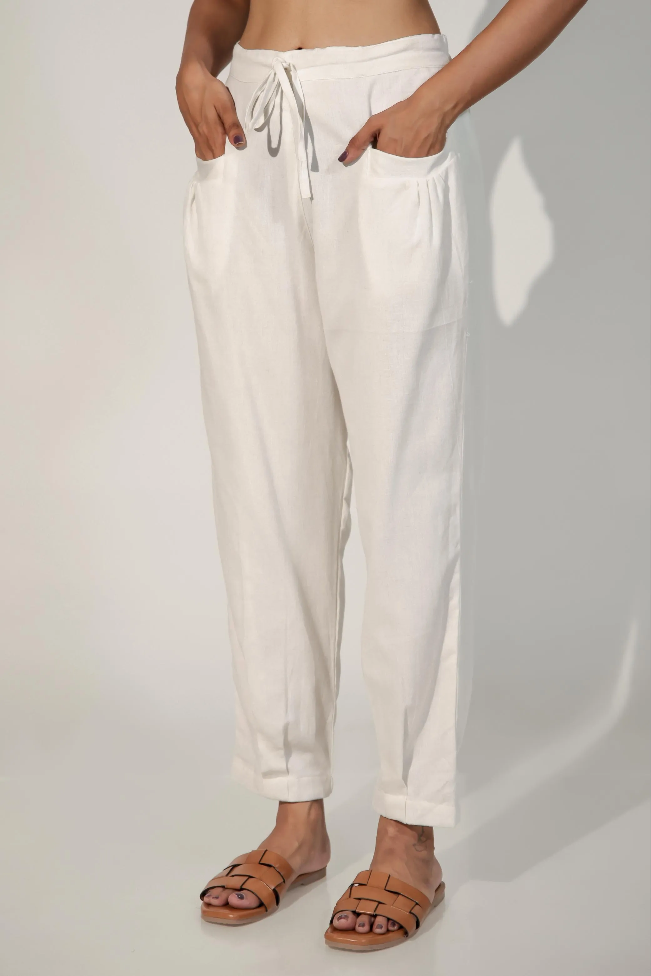 Snow White Women's Pleated-Narrow Trousers