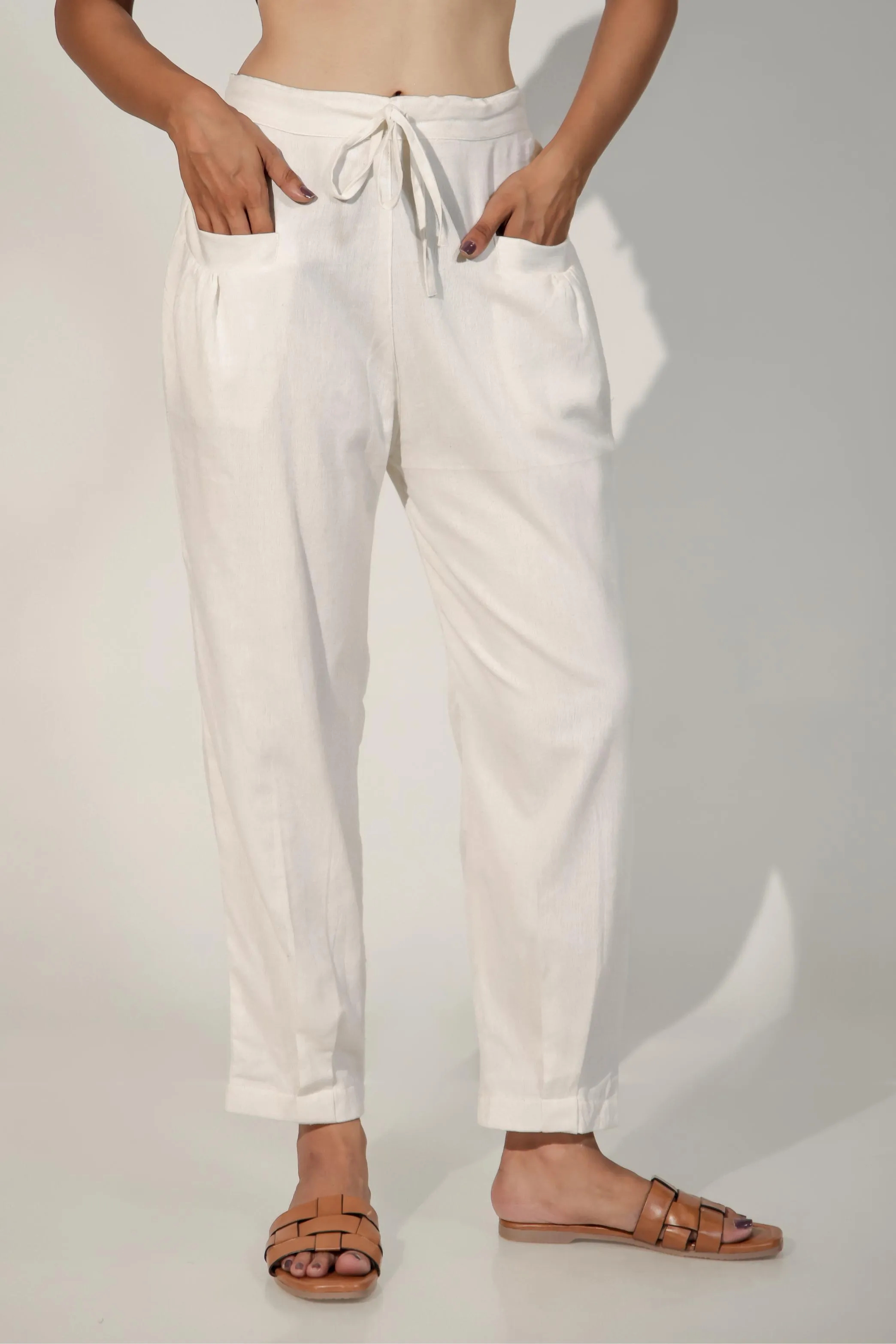 Snow White Women's Pleated-Narrow Trousers