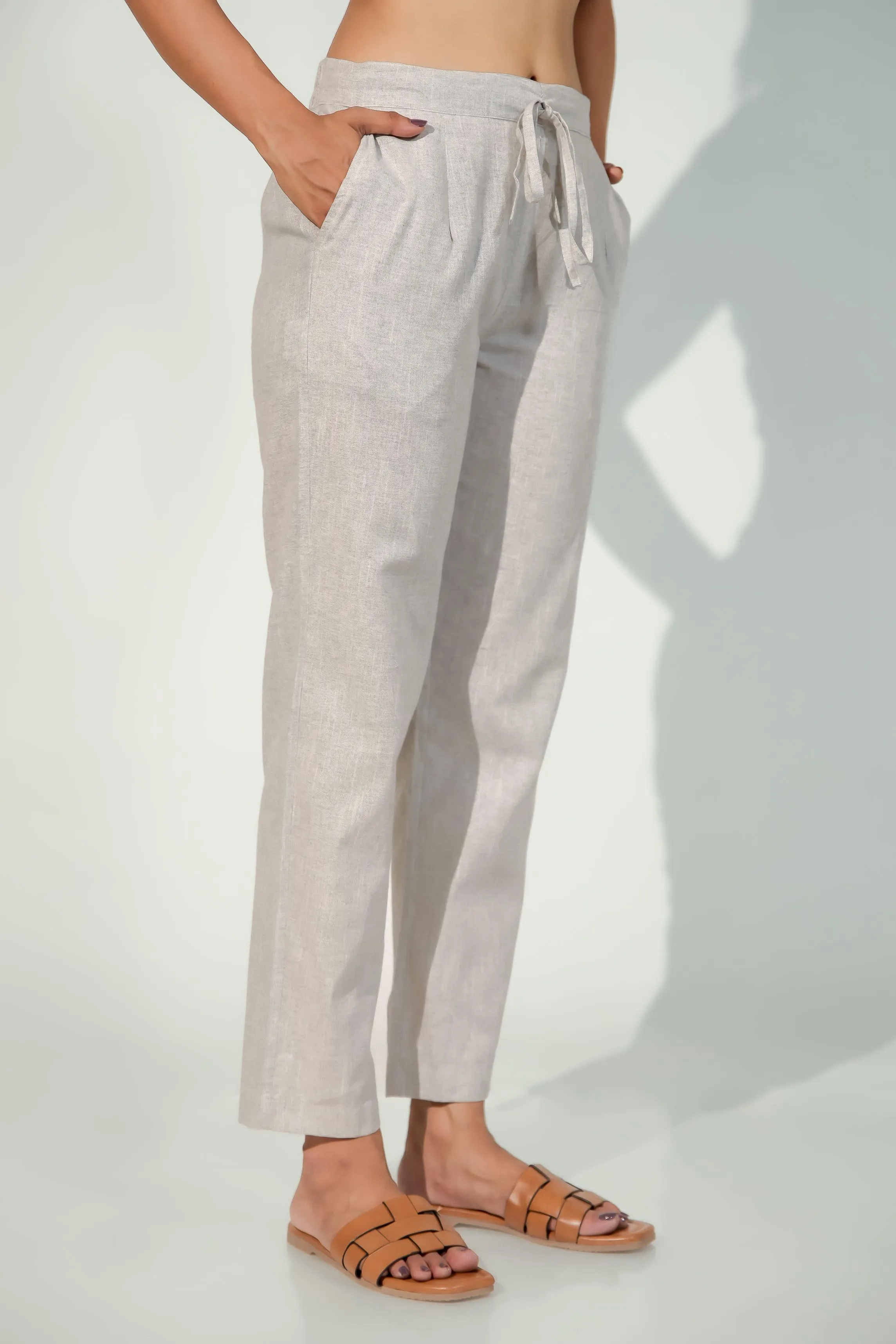 Steel Grey Women's Narrow Trousers