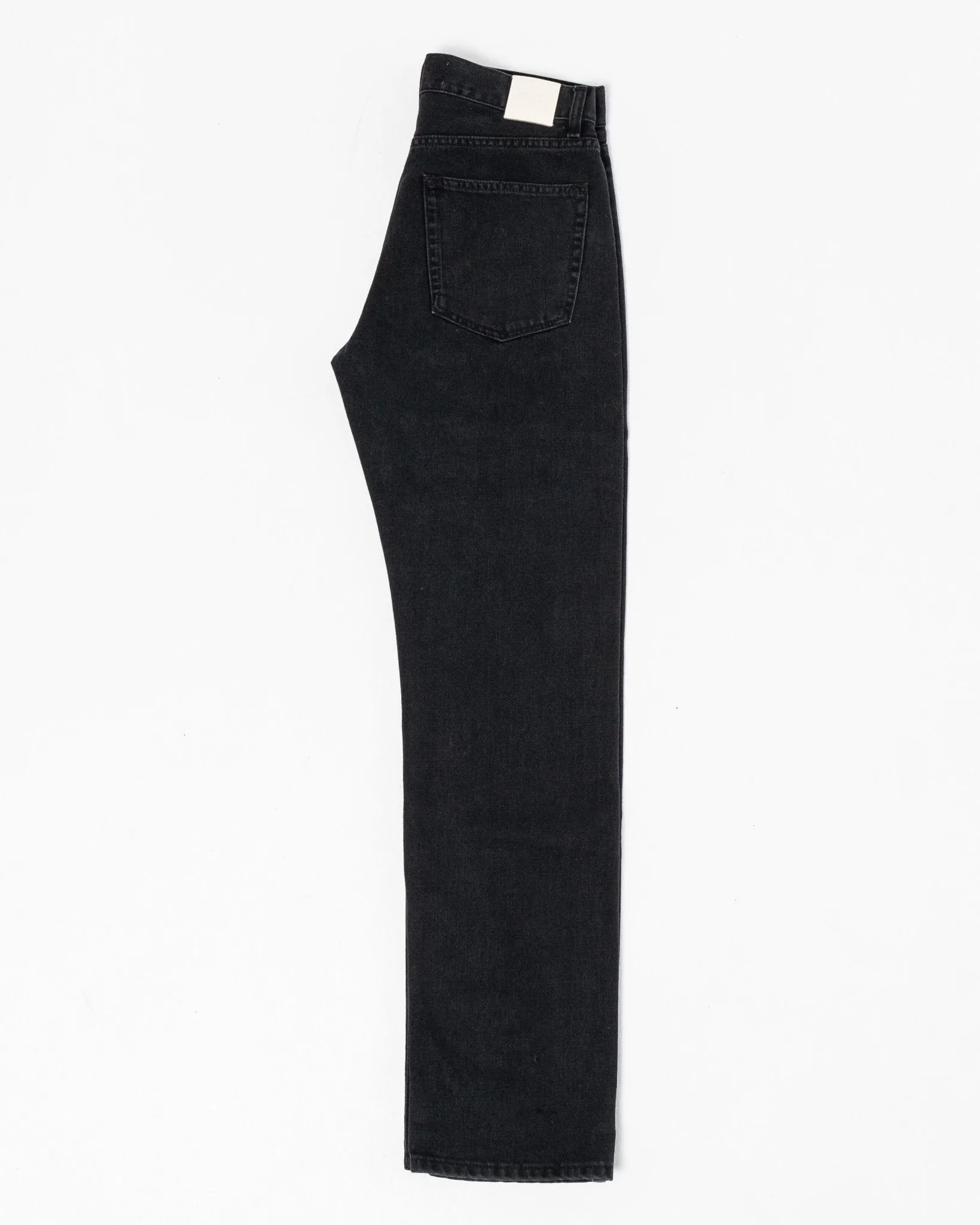 Straight Cut Jeans Rinsed Black