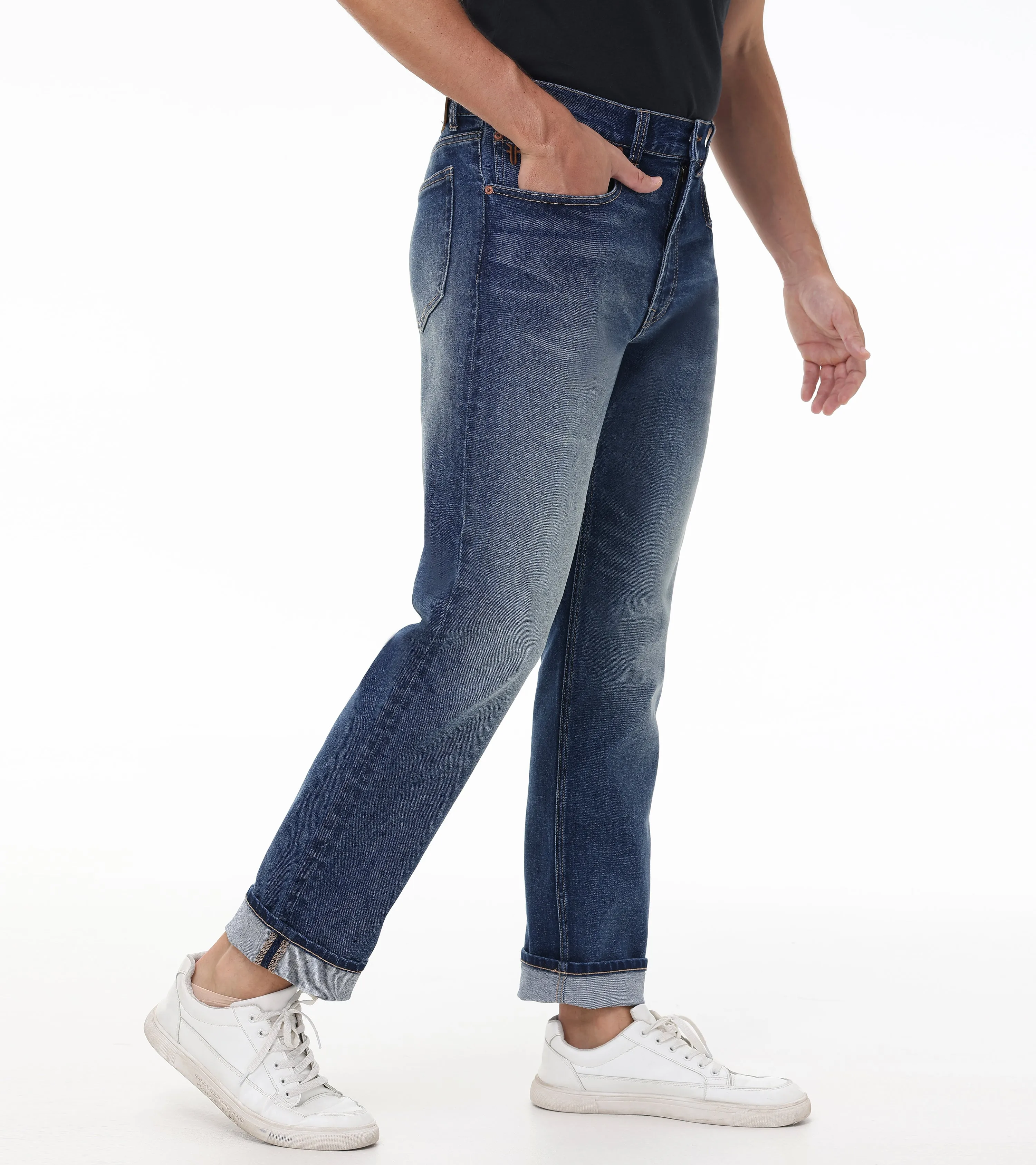 Straight Slim Jeans In Bowery Wash