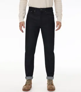 Straight Slim Jeans In Raw Indigo