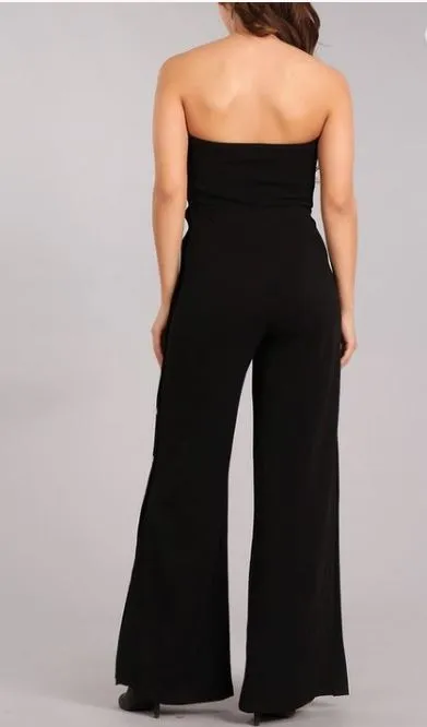 Strapless Wide Leg Jumpsuit