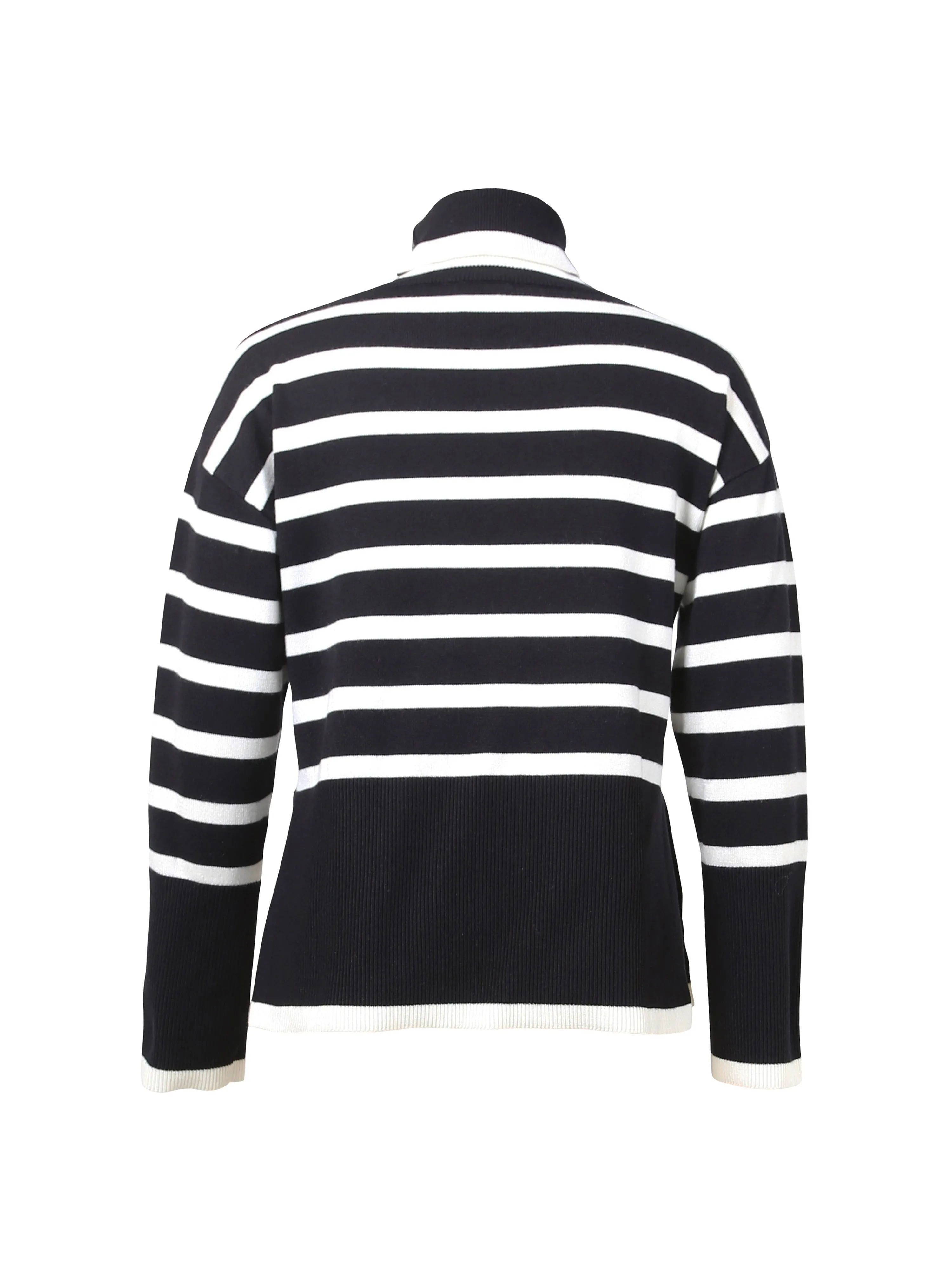 TACHA knitted blouse with stripes - Black mix