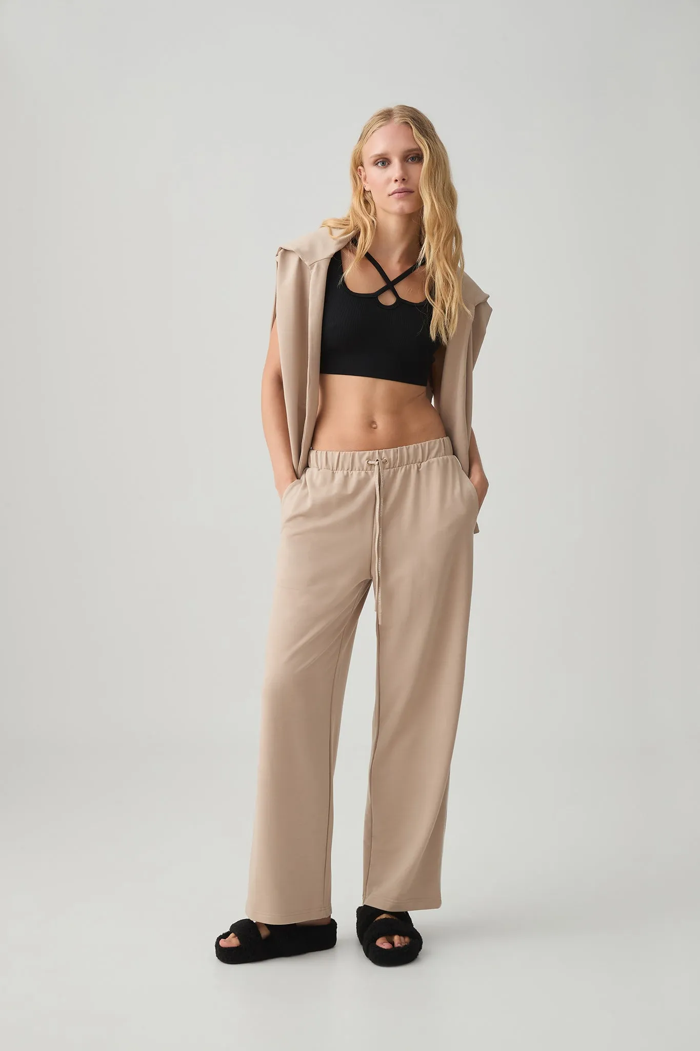 Terry Wide Leg Pant 504