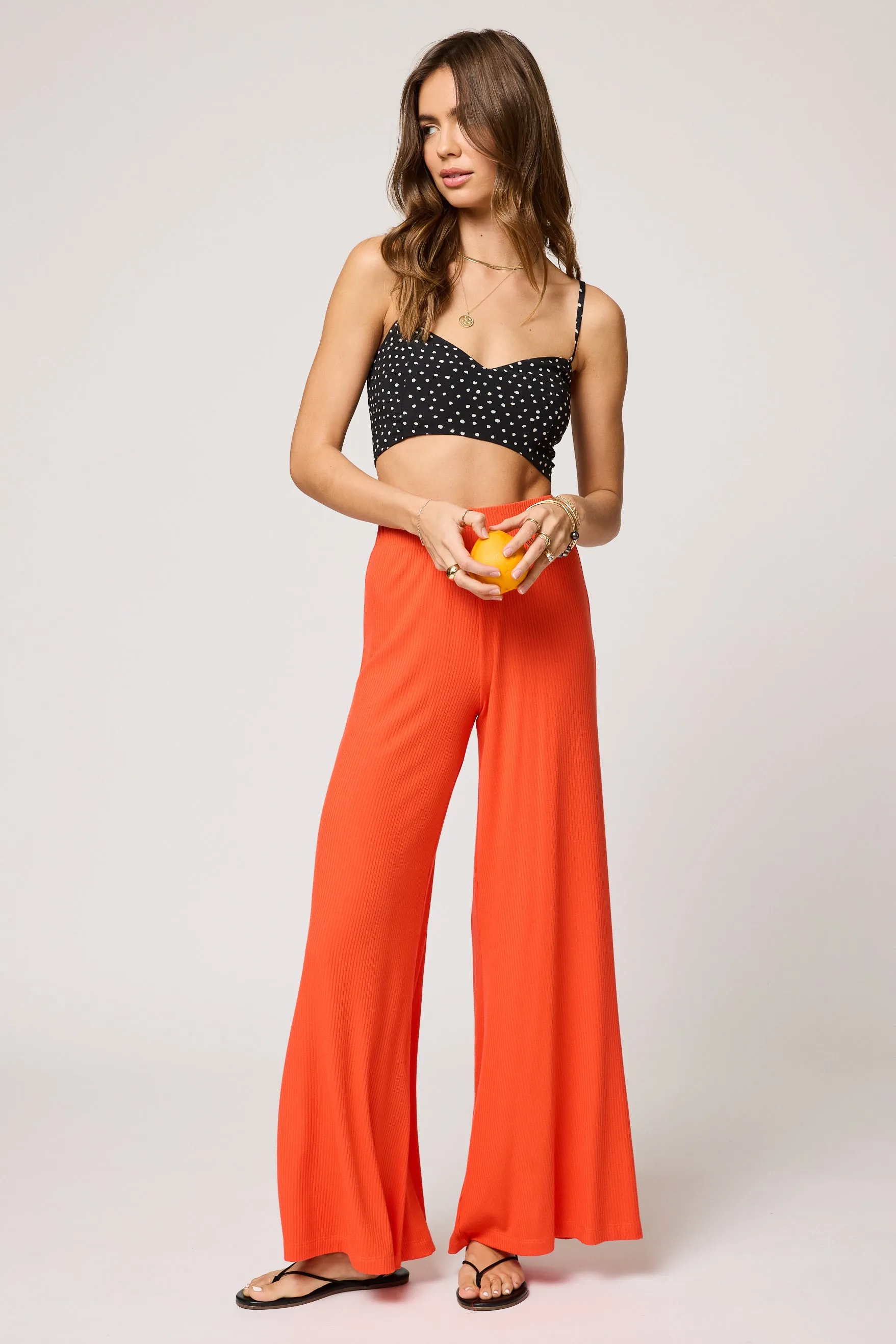 THE RIB WIDE LEG PANT