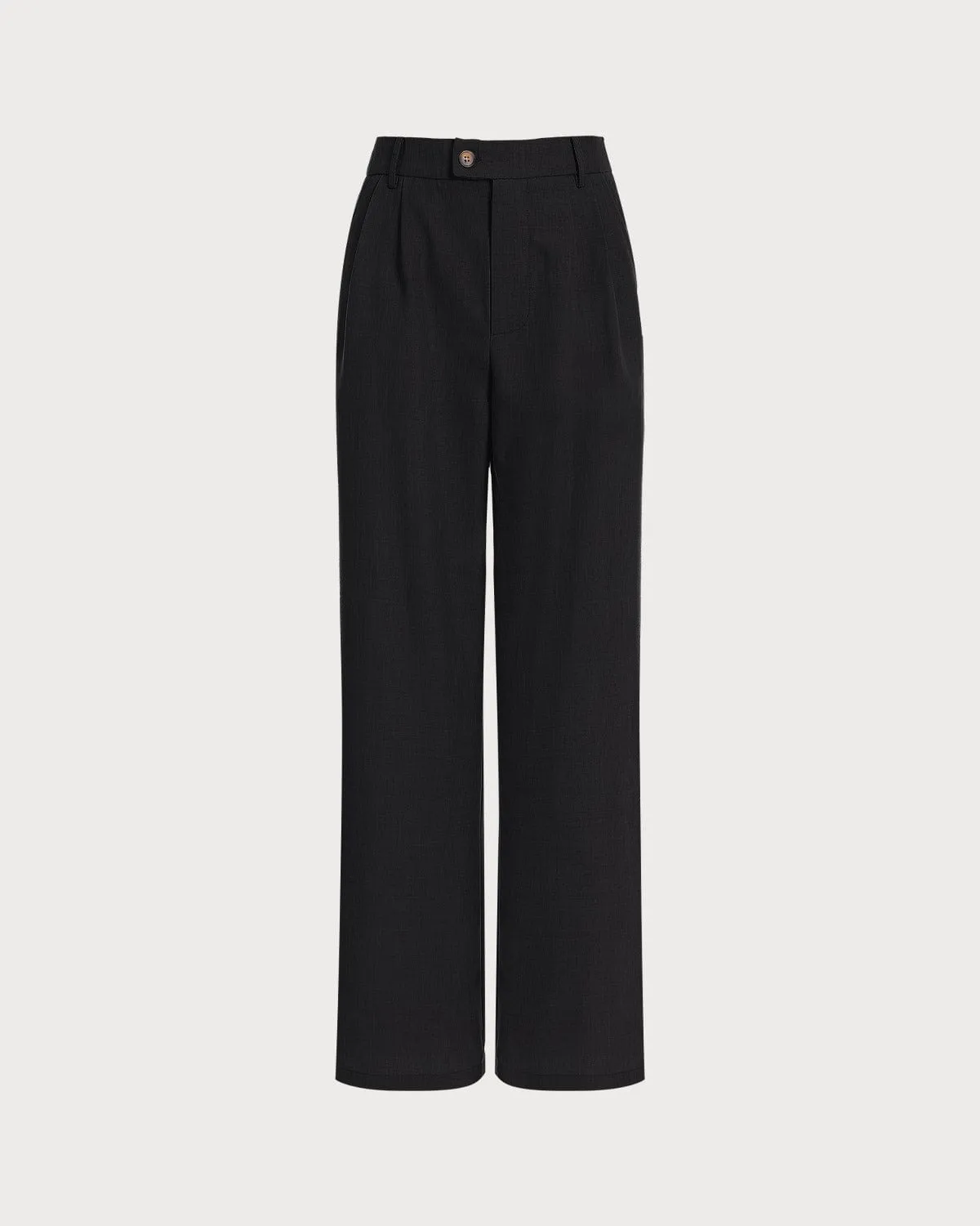 The Solid Pleated High-waisted Pants