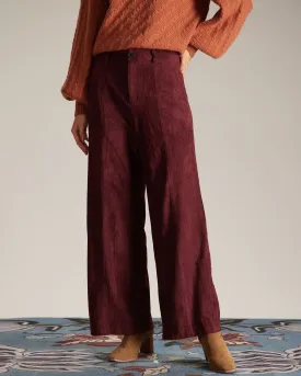 The Wine Red High Waisted Straight Pants