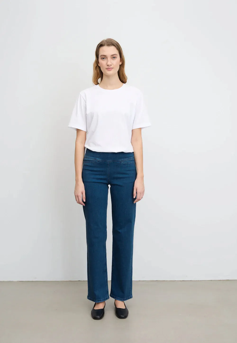 Thea Straight - Long Length - Blue Denim