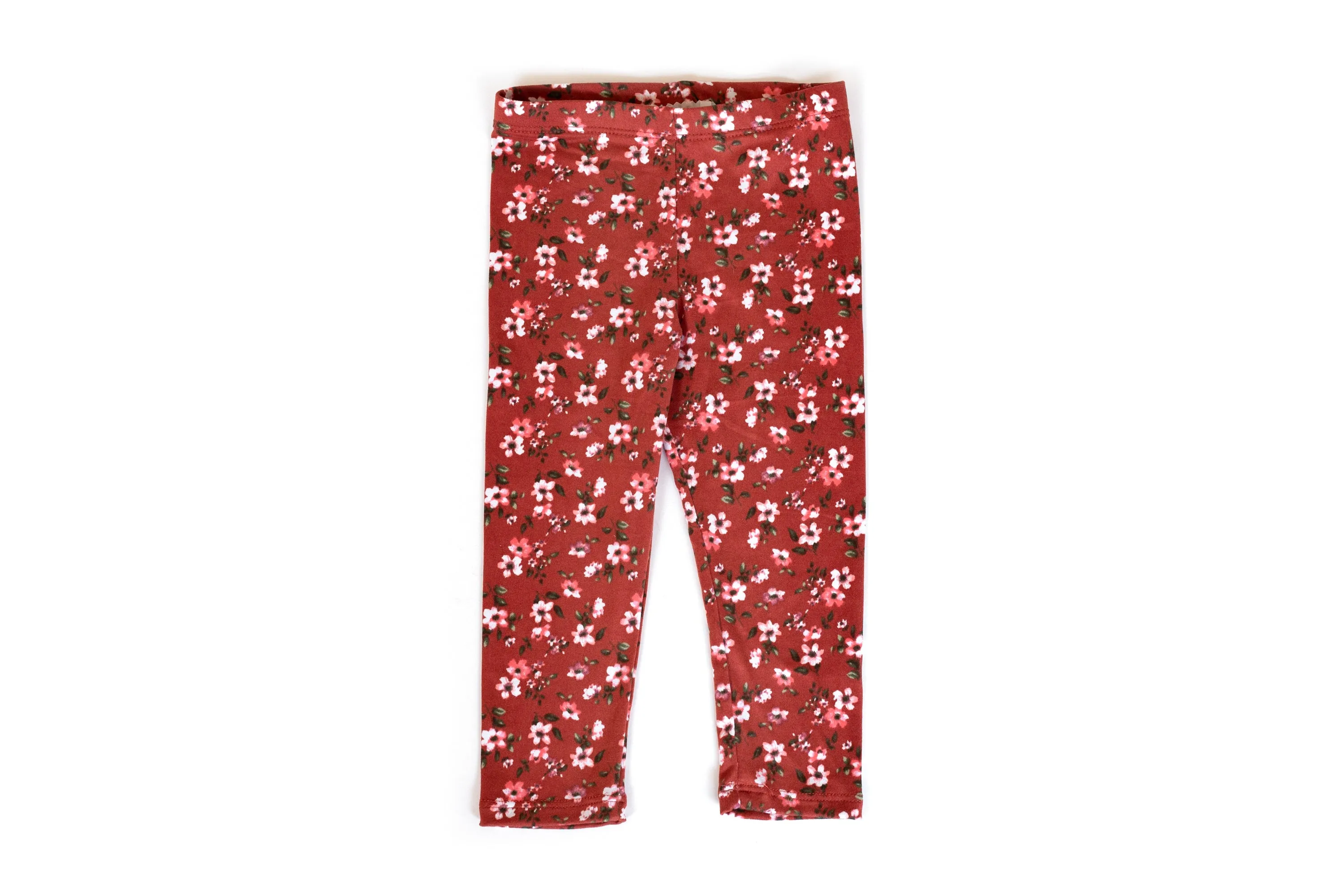 Toddler Girls Floral Print Leggings | Raspberry