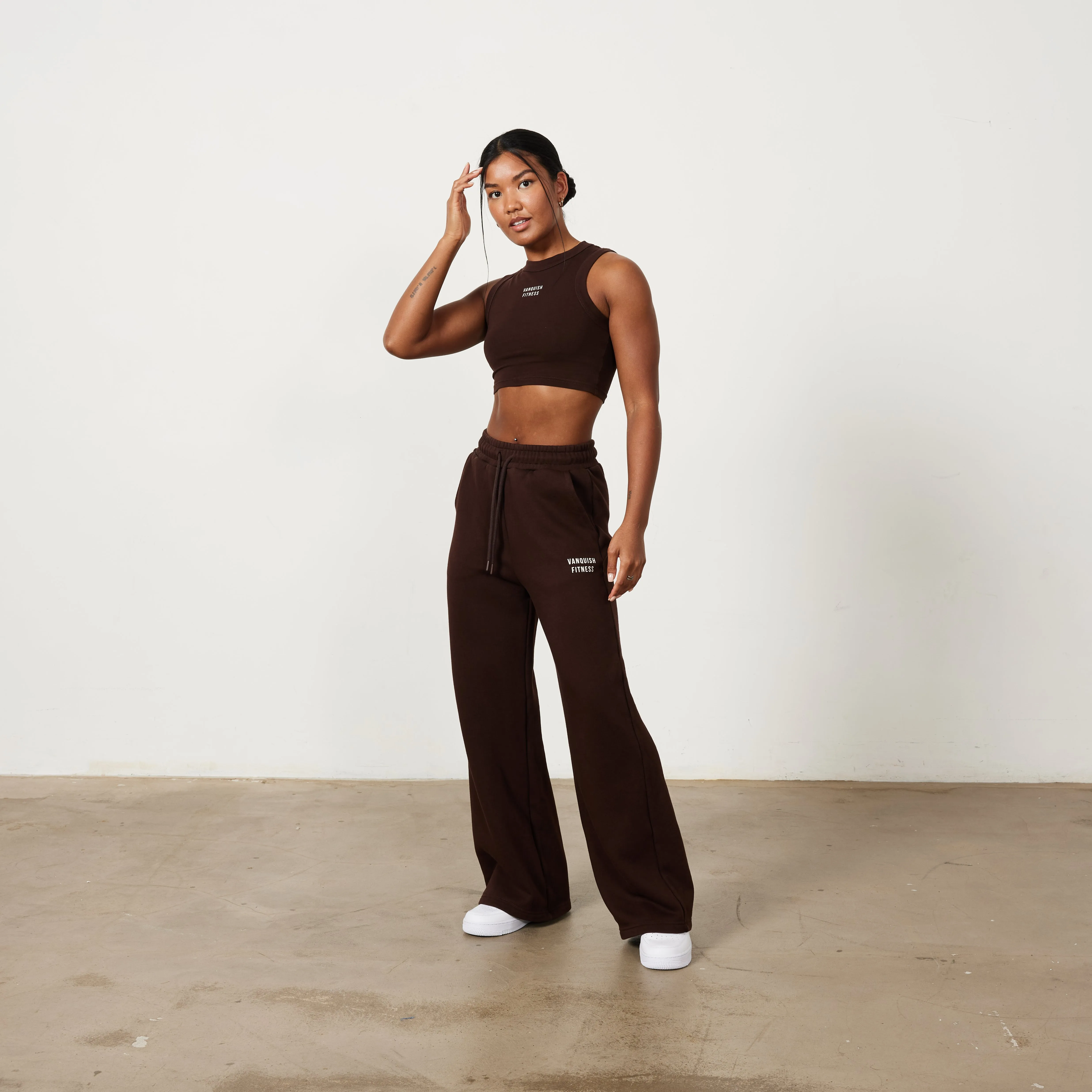 Vanquish Chestnut Brown Rejuvenate Wide Leg Oversized Sweatpants