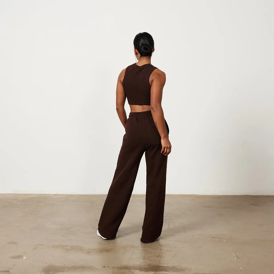 Vanquish Chestnut Brown Rejuvenate Wide Leg Oversized Sweatpants