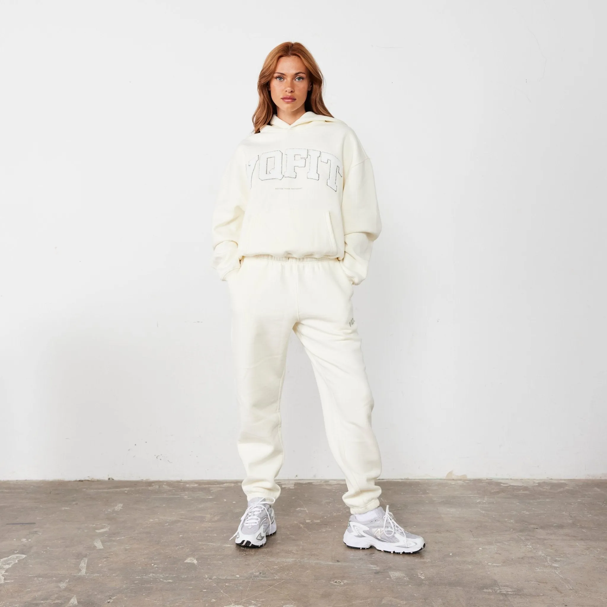 Vanquish Vintage White VQFIT Oversized Sweatpants