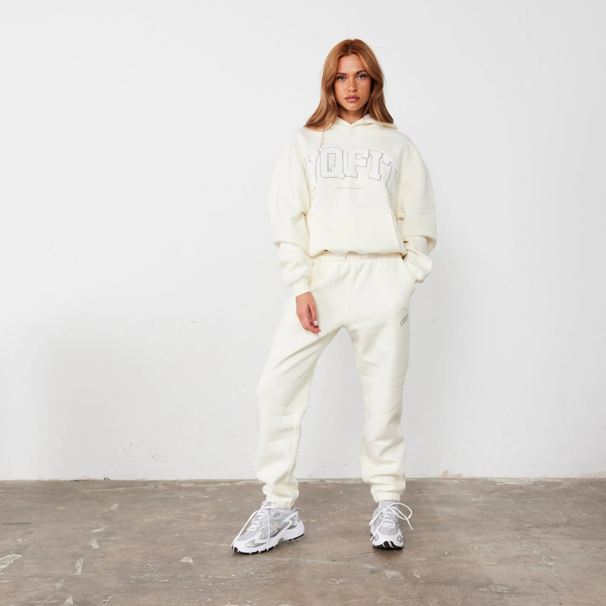 Vanquish Vintage White VQFIT Oversized Sweatpants