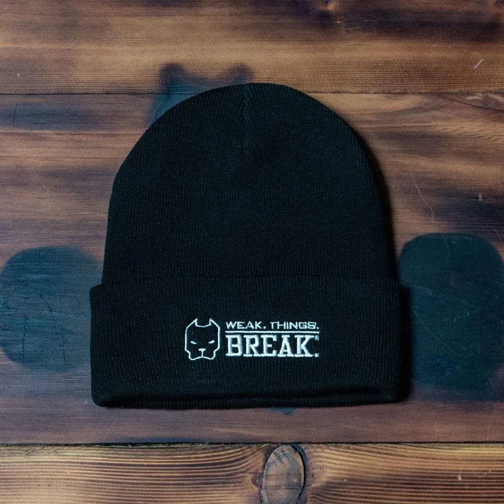 Weak.Things.Break Cuffed Beanie - Black