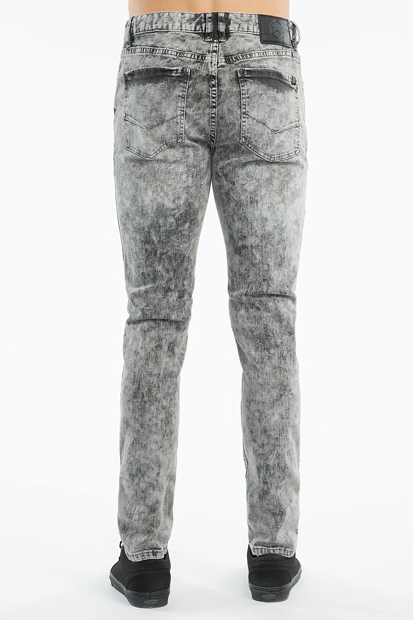 West 49 Guys Skinny Destroyed Acid wash Jeans