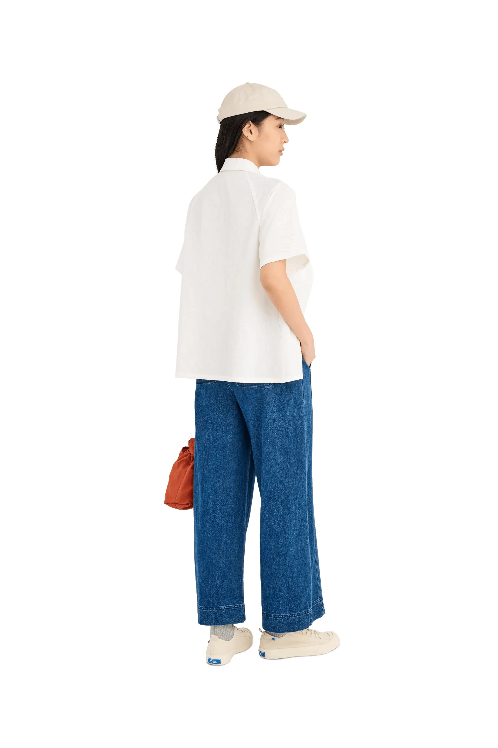 Wide Leg Denim Trouser