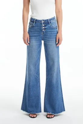 Wide Leg Frayed Jean