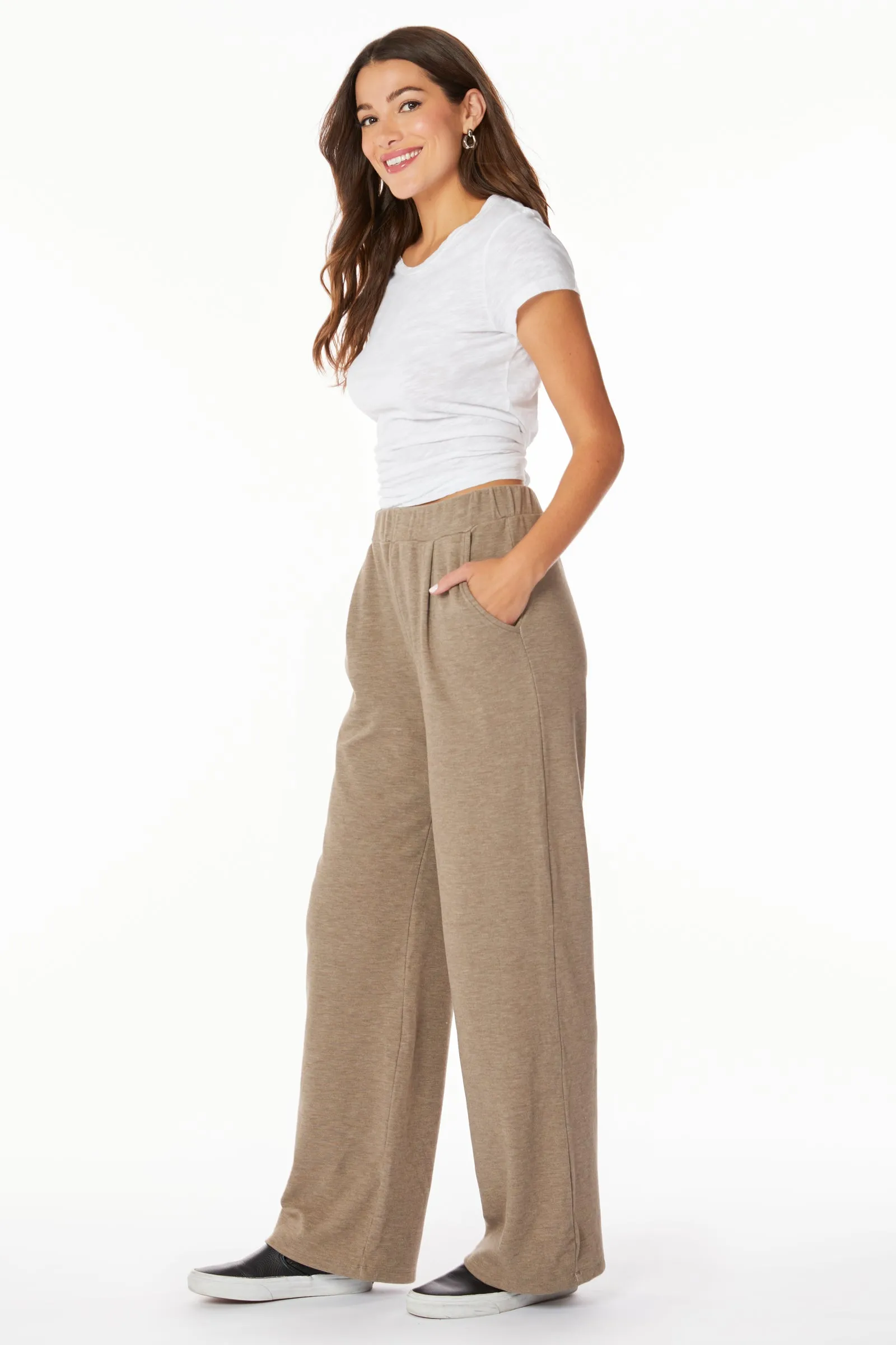 WIDE LEG PLEATED PANT