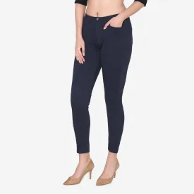 Women's  Cotton Stretchable Jeggings - Navy